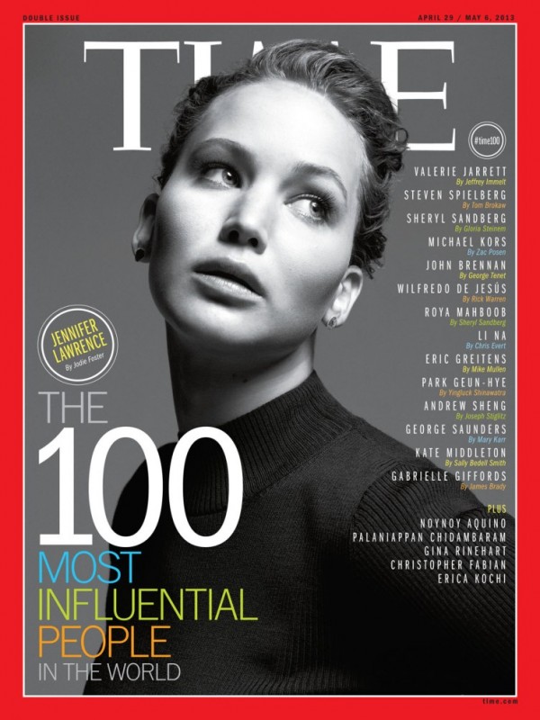 Jennifer Lawrence Sulla Cover Di Time Dedicata Ai 100 Personaggi Piu Influenti Del 2013 272411