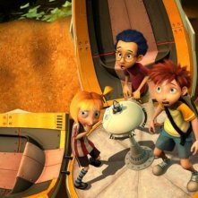 Dino e la macchina del tempo: i tre giovani protagonisti tornano indietro al tempi dei dinosauri