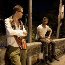 Ryan Gosling col regista Nicolas Winding Refn sul set di Only God Forgives