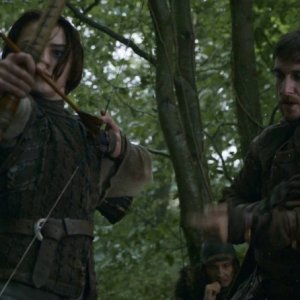 Il trono di spade: Maisie Williams in una scena dell'episodio The Climb
