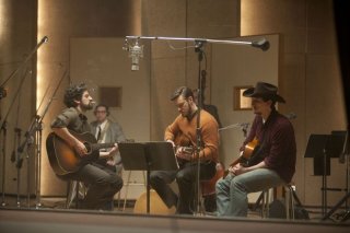 Inside Llewyn Davis: Oscar Isaac e Justin Timberlake in studio di registrazione