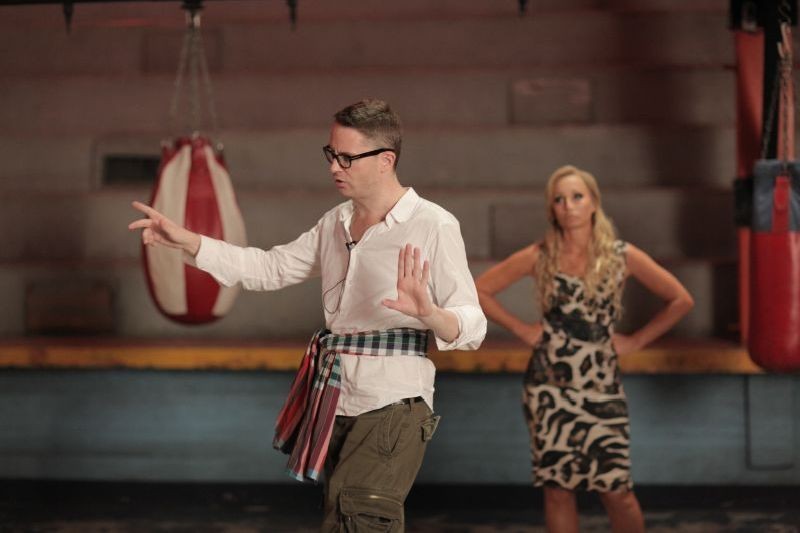 Nicolas Winding Refn con Kristin Scott Thomas sul set di Only God Forgives