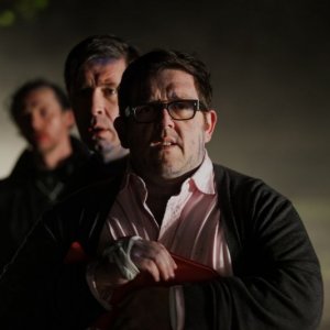 The World's End: Nick Frost e Paddy Considine in una scena