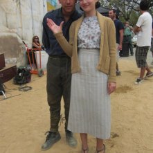 Mario Casas sul set de La Mula con Maria Valverde