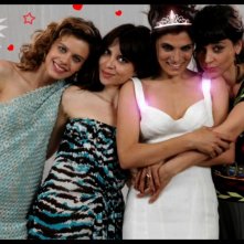 Meglio se stai zitta: Emilia Verginelli, Claudia Potenza, Valeria Solarino e Donatella Finocchiaro in una immagine promo del corto