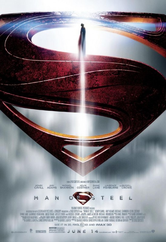 L Uomo D Acciaio Il Simbolo Di Superman Troneggia Nel Nuovo Poster 274999