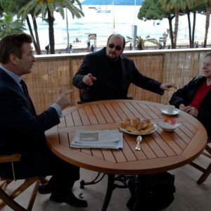 Seduced And Adandoned: il regista James Toback con Roman Polanski e Alec Baldwin in una scena del documentario