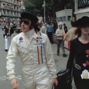 Weekend of a Champion: il pilota Jackie Stewart in una scena del documentario diretto da Frank Simon