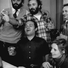 Slow Food Story: Carlo Petrini in una scena del documentario con Azio Citi e Giovanni Ravinale