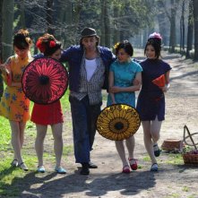 Una vita da sogno: Massimo Ceccherini in una scena di gruppo