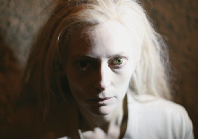 Only Lovers Left Alive: un primo piano della pallidissima Tilda Swinton