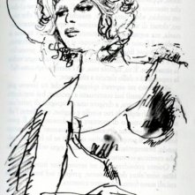 Franca Rame in un disegno di Dario Fo