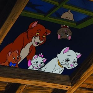 Gli Aristogatti: una colorata immagine tratta dal cartone animato Disney