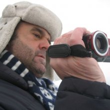 Pippo Delbono sul set di Amore Carne