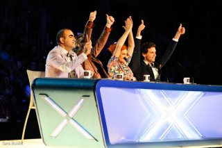 X Factor 7: Mika, Elio, Morgan e Simona Ventura, i quattro giudici dell'edizione 2013, ai casting di genova