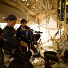 After Earth - Dopo la fine del mondo: Jaden Smith sul set del film insieme al regista M. Night Shyamalan