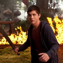 Percy Jackson e gli dei dell'olimpo: Il mare dei mostri: Logan Lerman in una scena