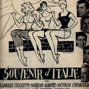 Souvenir d'Italie: la locandina italiana in b/n