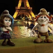 I Puffi 2: Pestifera e Frullo a Parigi in un'immagine del film