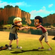 Dino e la macchina del tempo: Dino e Max in una scena del film