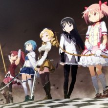 Madoka Magica: le maghette salvatrici dell'umanità schierate in un'immagine del film