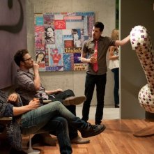 This Is the End: James Franco e Seth Rogen in un divertente momento del film