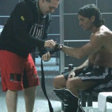 Rabbia in pugno: Claudio Del Falco e Agostino Moroni sul set