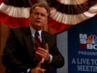 West Wing: Martin Sheen in una scena de L'attentato, finale della prima stagione dello show di Aaron Sorkin