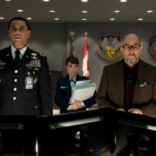 L'uomo d'acciaio: Harry Lennix e Richard Schiff in una scena