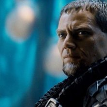 Michael Shannon nei panni del Generale Zod in una scena de L'uomo d'acciaio