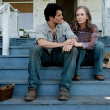 Un'immagine di Henry Cavill e Diane Lane tratta da L'uomo d'acciaio