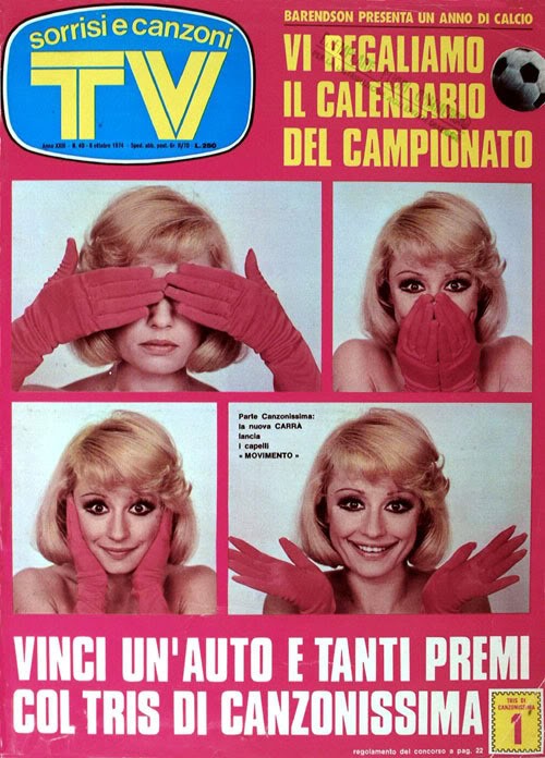 Una Raffaella Carra Su Una Copertina Di Tv Sorrisi E Canzoni Del 1974 278146