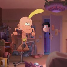 Titeuf, il film: Titeuf nella sua stanza sorpreso dal papà in una scena del film