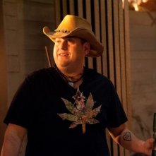 Facciamola finita: Jonah Hill nei panni di se stesso in una scena della goliardica commedia