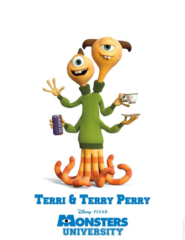 Monsters University Character Poster Di Terri E Terry Perry 278650