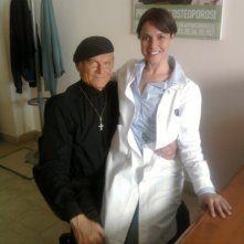 Lorenza Caroleo con Terence Hill sul set di Don Matteo