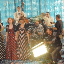 Le Ragazze dello Swing (Fabio Olmi sul set con le protagoniste)