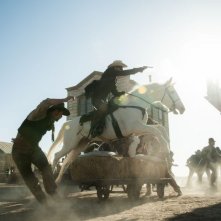 The Lone Ranger: una scena d'azione del film di Gore Verbinski