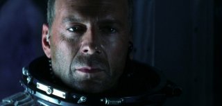 Bruce Willis in una sequenza di Armageddon (1998)