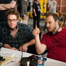 Facciamola finita: i registi Seth Rogen e Evan Goldberg sul set