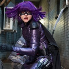 Kick-Ass 2: Chloë Grace Moretz in azione in una scena del film nei panni di Hit-Girl