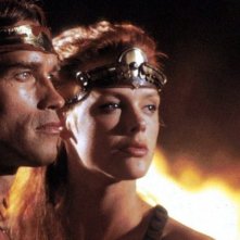 Arnold Schwarzenegger e Brigitte Nielsen in Yado, del 1985