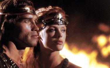 Arnold Schwarzenegger e Brigitte Nielsen in Yado, del 1985