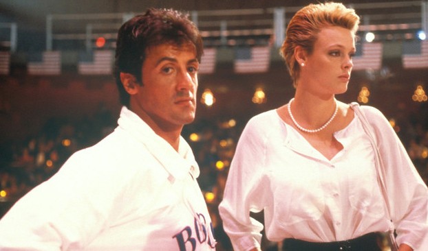 Sylvester Stallone con Brigitte Nielsen in Rocky IV