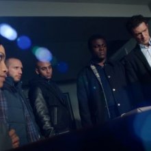 In Trance: James McAvoy, Vincent Cassel e Rosario Dawson in una scena del film