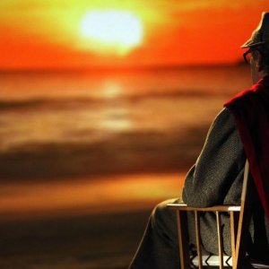 Che strano chiamarsi Federico: una scena del documentario diretto da Ettore Scola