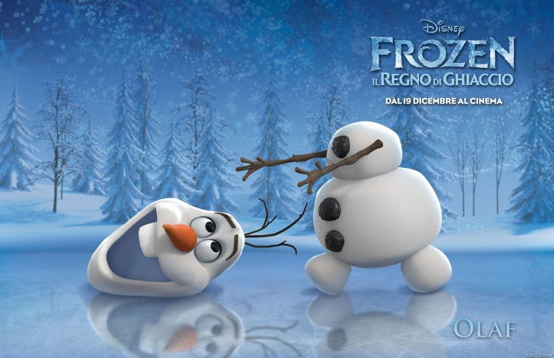 Frozen Il Regno Di Ghiaccio Character Poster Dedicato A Olaf L Affettuoso E Simpatico Pupazzo Di Nev 281299