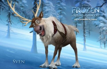 Frozen - Il regno di ghiaccio: character poster dedicato a Sven, la spelacchiata e fedele renna di Kristoff