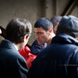 Salvatore Ruocco durante una scena di Take Five film di Guido Lombardi