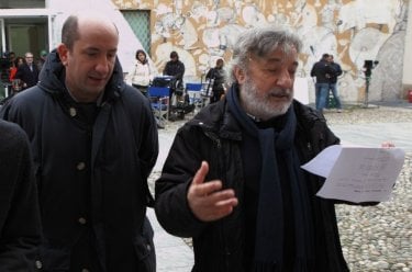 L'Intrepido: Antonio Albanese sul set del film con Gianni Amelio